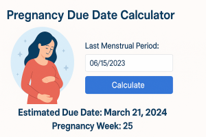 Pregnancy Due Date Calculator – Track Weeks & Baby’s Arrival