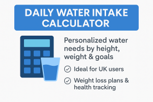 Daily Water Intake Calculator – Personalized Hydration