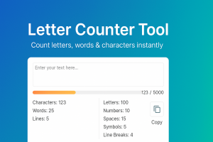 Letter Counter Tool Online – Count Letters Instantly