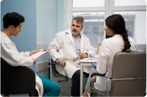 doctor educating patient