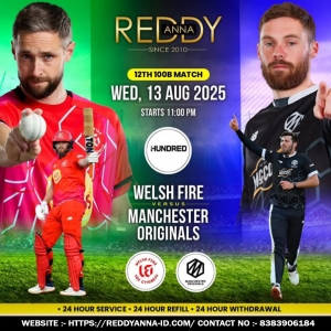 Reddy Anna Cricket Exchange: Welsh Fire vs Manchester Originals, Instant Live Updates