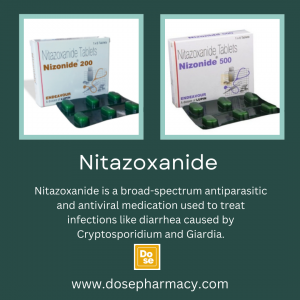 What are the possible side effects of Nitazoxanide?