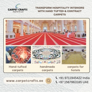 Transform Hospitality Interiors with Hand Tufted & Contract Carpets for Sale in Dubai