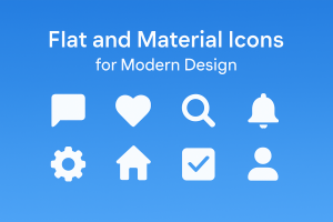 Flat and Material Icons for Modern Design