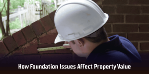 residential structural engineer inspecting foundation cracks