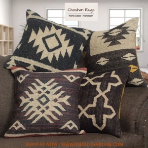 Jute Cushion Covers | Chouhan Rugs USA & UK Store