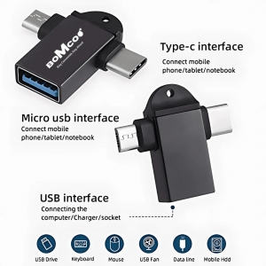 2 in 1 OTG Adapter Type C, Micro USB, All in 1 Multi OTG Connector