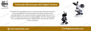 Trinocular microscope with digital camera