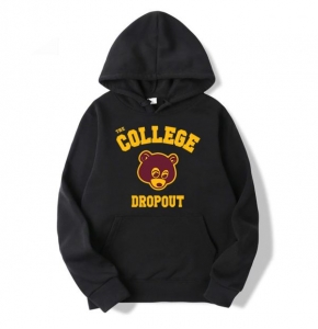 Kanye West The College Dropout Black Hoodie  A Hip-Hop & Streetwear Icon