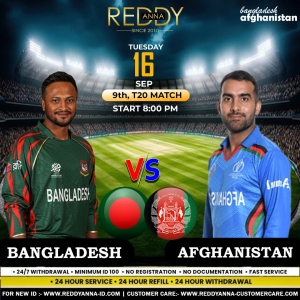 Catch Every Moment: How Reddy Anna Online Book ID Elevates Your Viewing Experience for Bangladesh vs Afghanistan.