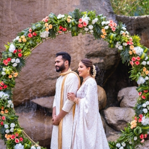 Wrapped in love, framed in blooms