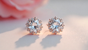 Diamond Cluster Stud Earrings: Dazzling Brilliance in Every Detail