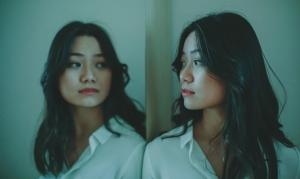Photo by JESSICA TICOZZELLI: https://www.pexels.com/photo/young-asian-female-looking-at-reflection-4333559/