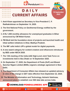 Here is a comprehensive current affairs article for 20 September 2025