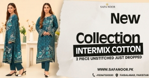 SAFANOOR Just Dropped Their Intermix Cotton 2 Piece Unstitched Collection