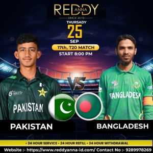 Experience the Excitement of Pakistan vs Bangladesh T20 with Reddy Anna ID in Dubai.
