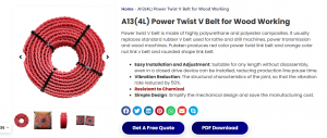 Power twist V belt: flexible and reliable solution for power transmission