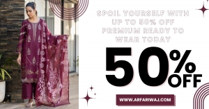 Spoil Yourself with Up to 50% Off Premium Ready To Wear Today