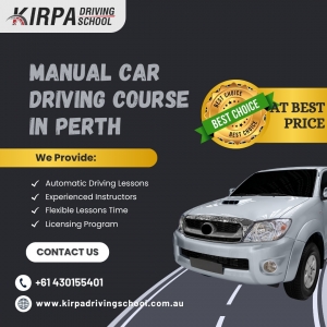 manual car driving lessons in perth