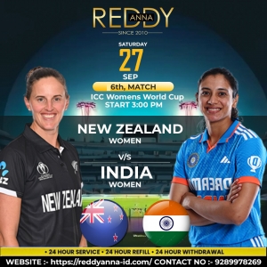 Reddy Anna ID with ICC Women’s World Cup 2025: India Women vs New Zealand Women Match Preview.