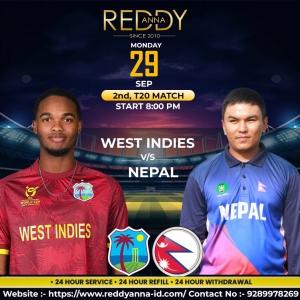 Reddy Anna ID Live Updates Nepal vs West Indies 2nd T20I 2025 Secure Cricket Coverage.