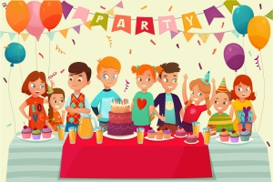 A joyful children’s birthday party at Doveton Cafe, where the vibrant hall, delicious food, and warm hospitality create the perfect setting for celebrations.