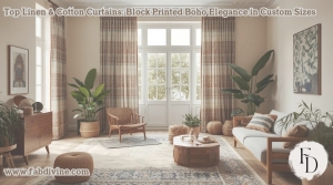 Boho Elegance with Fabdivine's Block Printed Linen & Cotton Curtains