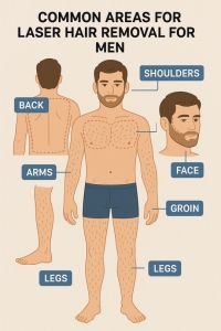 Common Areas for Laser Hair Removal for Men