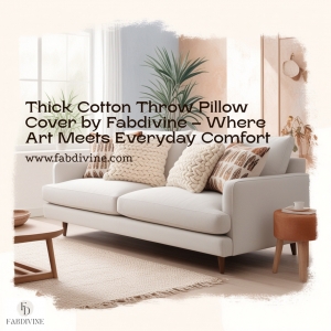 Thick Cotton Throw Pillow Cover by Fabdivine – Where Art Meets Everyday Comfort 