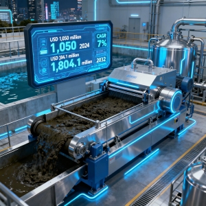 Municipal Sludge Dewatering Equipment Market Size, Growth, Trends, and Key Players Analysis to 2032: Driven by Urbanization and Stricter Regulations