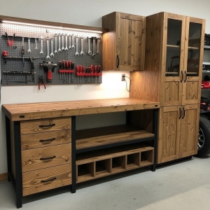 Maximize Your Garage Space with a Stylish Workbench & Storage Solution | Impeccable Closets Charlotte