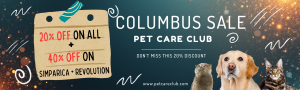 Columbus Day Pet Sale: 20% OFF + Extra 40% OFF on Simparica & Revolution!
