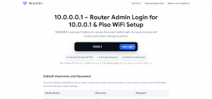 10.0.0.0.1 – 10.0.0.1 Admin Login for Piso WiFi, Xfinity, and Comcast Routers | 10-0-0-0-1.ph