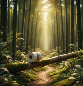 Bamboo Toilet Roll in a Bamboo Forest
