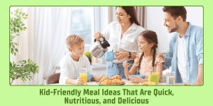 Kids enjoying food with parents 