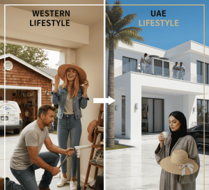 A Tale of Two Lifestyles: Western Individualism vs. UAE Cosmopolitan Grandeur