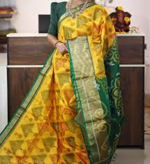 Explore Designer Ikkat Sarees | Handwoven Craftsmanship & Beauty