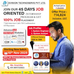 45 Days Job Guarantee Program by Evision Technoserve: Fast-Track Your Career