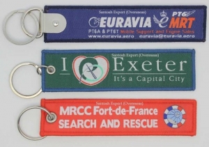 Unique Design with Custom-Embroidered Keychains along with Morale Patches