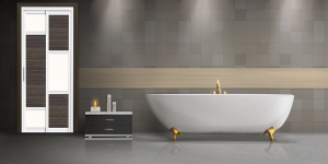 Modern Louver Toilet Door with Slide & Swing Design for HDB Homes