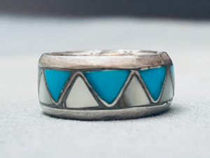Rar Eben Morgan Vintage Native American Navajo Turquoise Inlay Sterlin – Nativo Arts