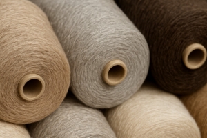 High-quality wool yarn showcasing rich texture and natural fibers.