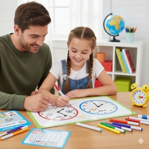 Teach, Erase, Repeat: Time-Telling Practice with Scribbledo's Clock Sheets