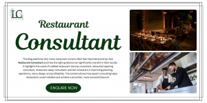A professional banner showcasing restaurant consulting expertise, from dining ambiance planning to kitchen operations guidance.