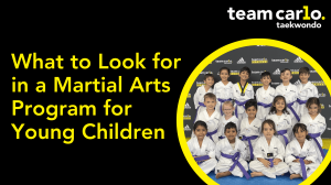 What to Look for in a Martial Arts Program for Young Children