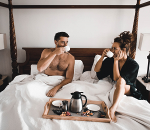 A couple in bed