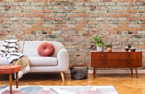 Revitalizing Spaces with 3D Textured Brick Wallpaper