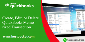 How to create, edit or delete QuickBooks memorized transaction? 