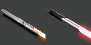 Illuminating Legends: Ahsoka and Rey Yellow Lightsabers Crafted by BM Lightsabers 