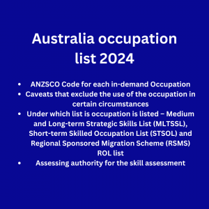 Australia Occupation List 2024 - A Comprehensive Guide